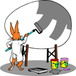 Bunny Painting Egg 4 Clip Art