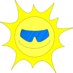 Sun with Shades Clip Art