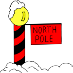 North Pole Sign 4 Clip Art