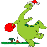 Santa - Dinosaur Clip Art