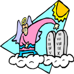 Angel & Ten Commandments 2 Clip Art