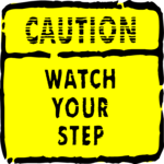 Caution - Watch Step Clip Art