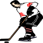 Ice Hockey - Player 19 Clip Art
