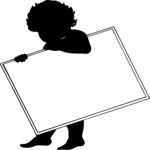 Baby Holding Sign 1 Clip Art