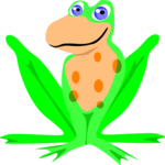Frog - Smiling 2 Clip Art