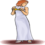 Woman in Evening Gown 08 Clip Art