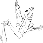 Stork Flying Clip Art