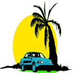 Car & Palm Tree