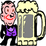 Man with Beer 07 Clip Art