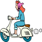 Moped 2 Clip Art