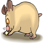 Hamster Sniffing Food Clip Art