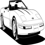 Chevy Corvette 2 Clip Art