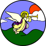 Angel & Trumpet 2 Clip Art