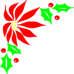 Poinsettia Corner 1 Clip Art