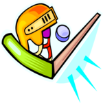 Ice Hockey - Helmet & Stick