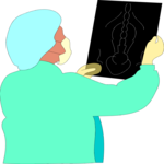 Doctor with X-Ray 2 Clip Art