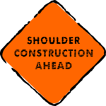 Shoulder Construction Ahead Clip Art