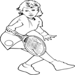 Tennis - Player 04 Clip Art