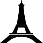 Eiffel Tower - Black Clip Art