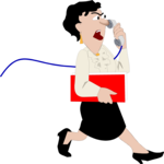 On Phone 27 Clip Art