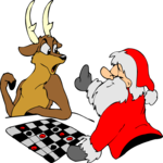 Playing Checkers Clip Art