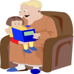 Grandmother Reading to Girl