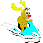 Reindeer on Snowmobile 1