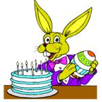 Easter Bunny Birthday Clip Art
