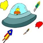 Duck in Space Ship
