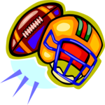 Football - Helmet & Ball 1 Clip Art
