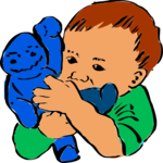 Baby with Doll 3 Clip Art