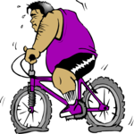 Mountain Biking - Cartoon Clip Art