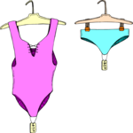 Swimsuits Hanging Clip Art