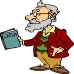 Man with Book 2 Clip Art