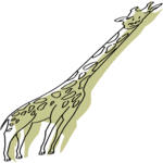 Giraffe - Stylized Clip Art