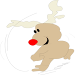 Reindeer Playing 1 Clip Art