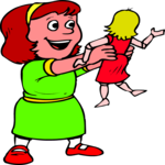 Girl Playing with Doll 1