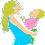 Mother Holding Baby 8 Clip Art