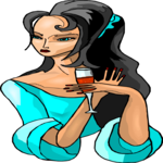 Woman Holding Champagne