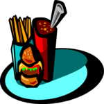 Hamburger Meal 1 Clip Art