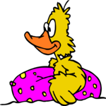 Floating on Toy - Duck Clip Art