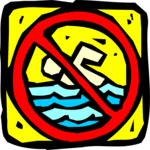 No Swimming 1 Clip Art
