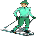 Skier 50 Clip Art