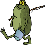 Frog Going Fishing