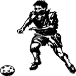Soccer - Player 28 Clip Art