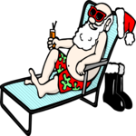 Santa Sunbathing 1