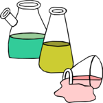 Chemistry - Flasks 7 Clip Art