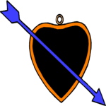 Heart & Arrow Pendant Clip Art