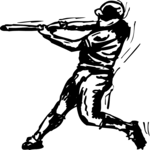 Baseball - Batter 27 Clip Art