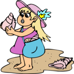 Girl & Seashells